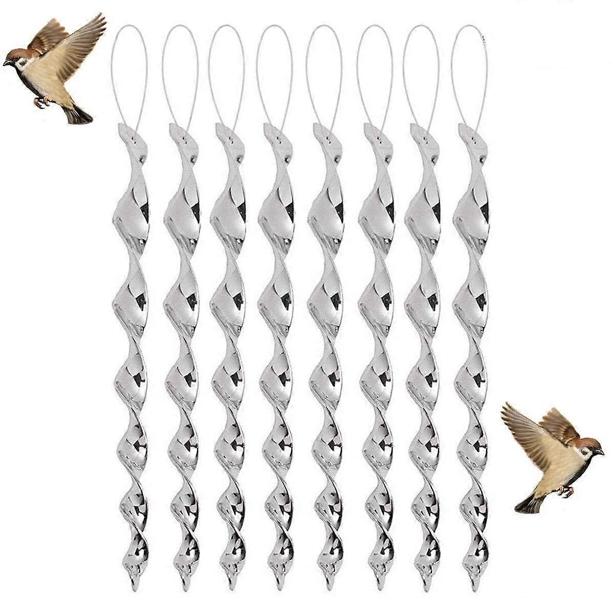 8Pcs Reflective Bird Deterrent Rods,Keep Birds Away From Your Home,Garden,Patio,Scare and frighten pigeons