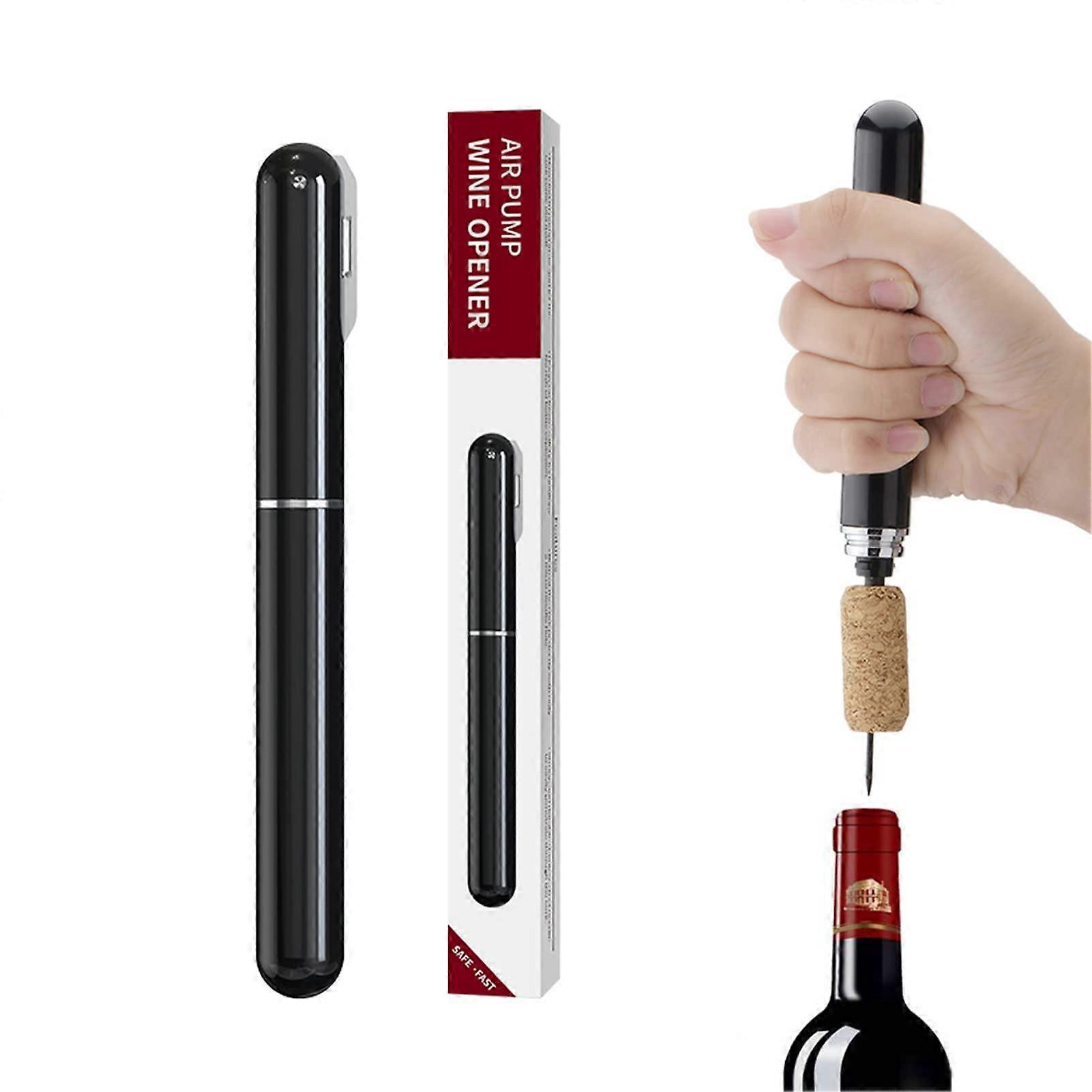 Professional Corkscrew Wine Opener, Pen-Shaped, Work by Air Press, with Tin Foil Cutter, Multifunctional Beer Bottle