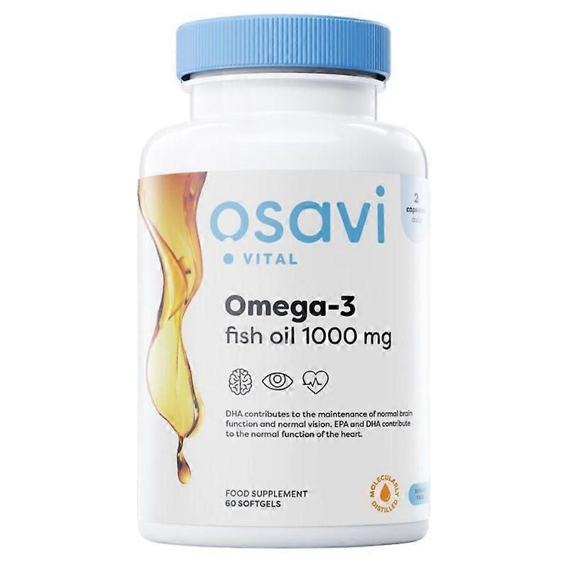 Osavi Omega-3 Fish Oil Molecularly Distilled 1000mg (Lemon) Softgels 60