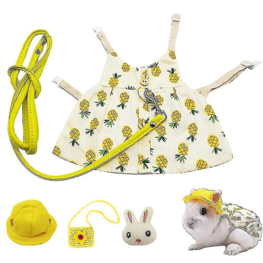 Pet Rabbit Clothes With Harness Leash Bag Hats