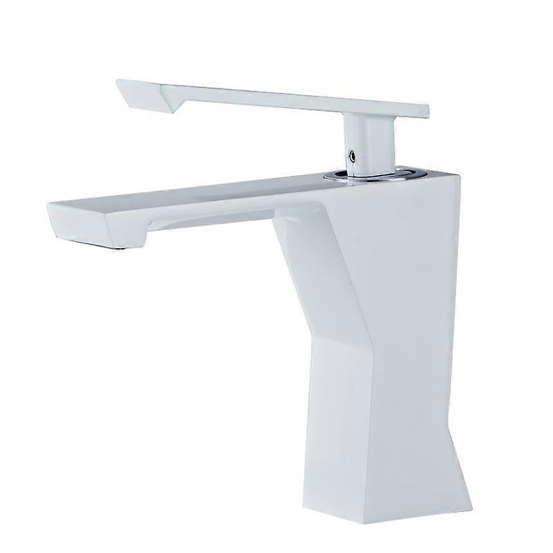 ברז כיור אמבטיה מערבל מים חמים וקרים כיור מפל ברז עיצוב אומנותי כלי פליז ידית אחת חור יחיד מנוף