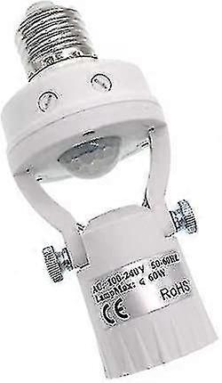 Motion Sensor Light Socket, E27 Screw Bulb Adapter(dimmable)