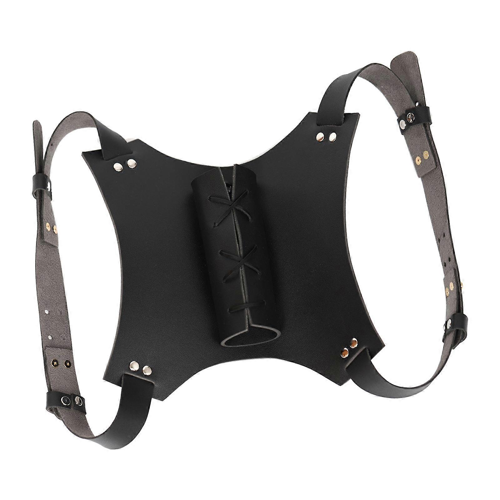 Épée dos Double fourreau Renaissance double épée épaule Viking noir