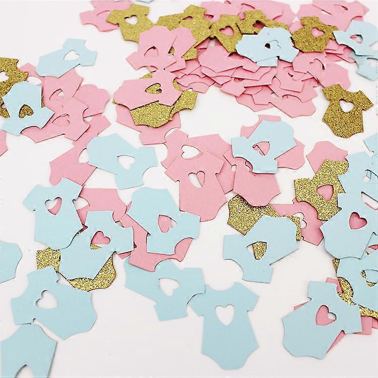 婴儿欢迎学校五颜六色的小衣服桌面装饰品五彩纸屑婴儿送礼会礼品包装