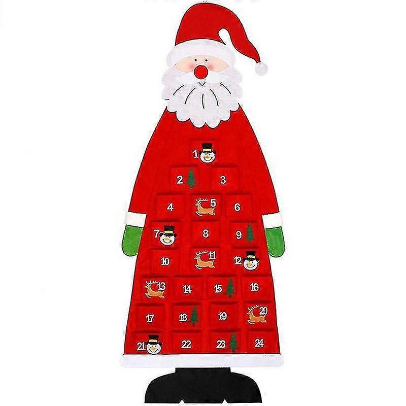 クリスマスアドベントカレンダー3Dサンタフェルトアドベントカレンダーと24日ポケットクリスマスカウントダウン