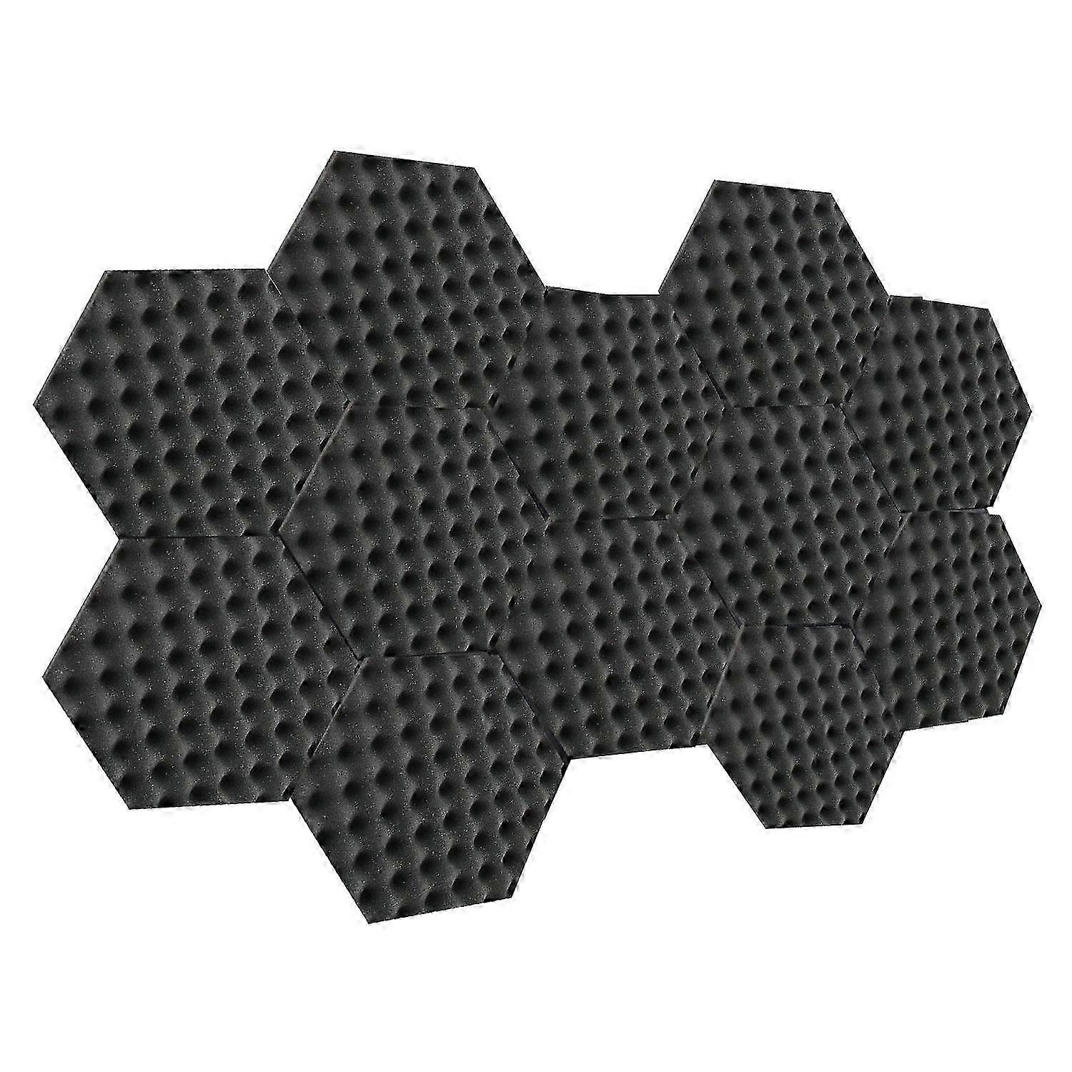 12 Pack Hexagon Egg-Crate Acoustic Foam Panels,Studio Foam Panels Meant for Absorption for Home Off