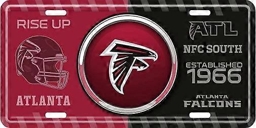 Atlanta Falcons NFL Bullseye License Plate