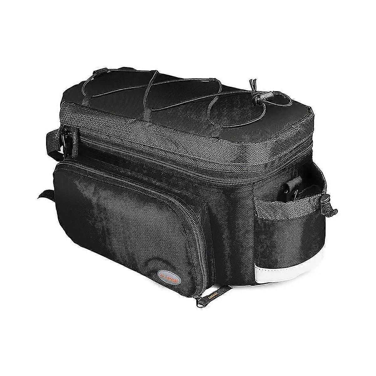Bike Bag Waterproof Bicycle Backseat Trunk Bag Multi- Function Portable Pack Extendable Cycling Lu