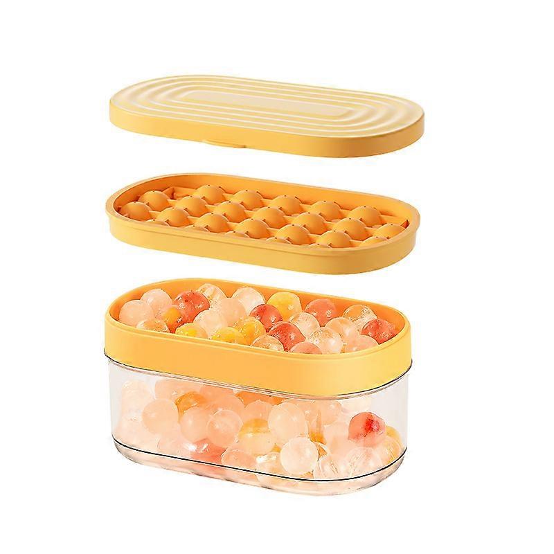 Transparent ice storage box with cover Food grade silicone ice lattice ice making mold