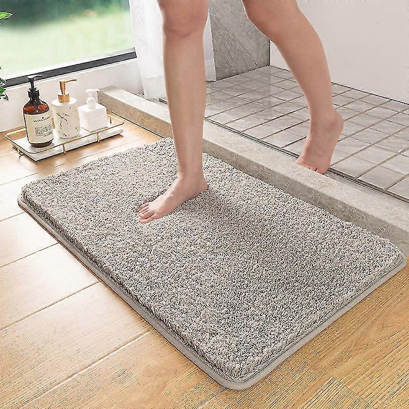 Ny tjock lång lugg badmatta halkfri med mjuk mikrofiber vattenabsorberande badmatta för badrum dusch badkar sovrum 40x60cm grön