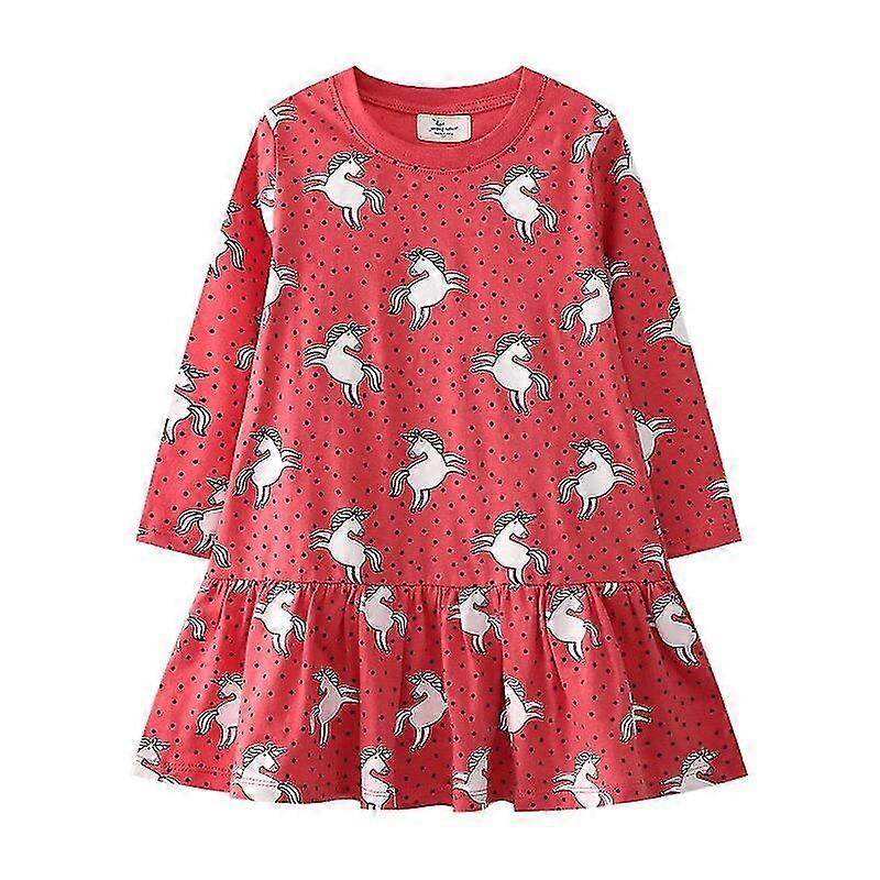 Christmas Girls Dresses Embroidery Deer Santa Claus Fashion Toddler Kids Clothes Hot Selling Long Sleeve Costume,T7418