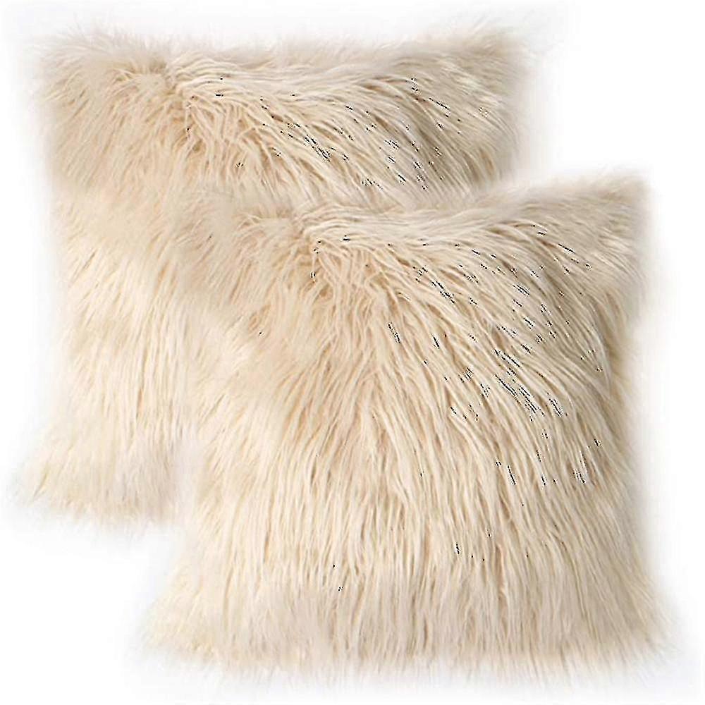 Pillowcases Faux Fur Set Of 2