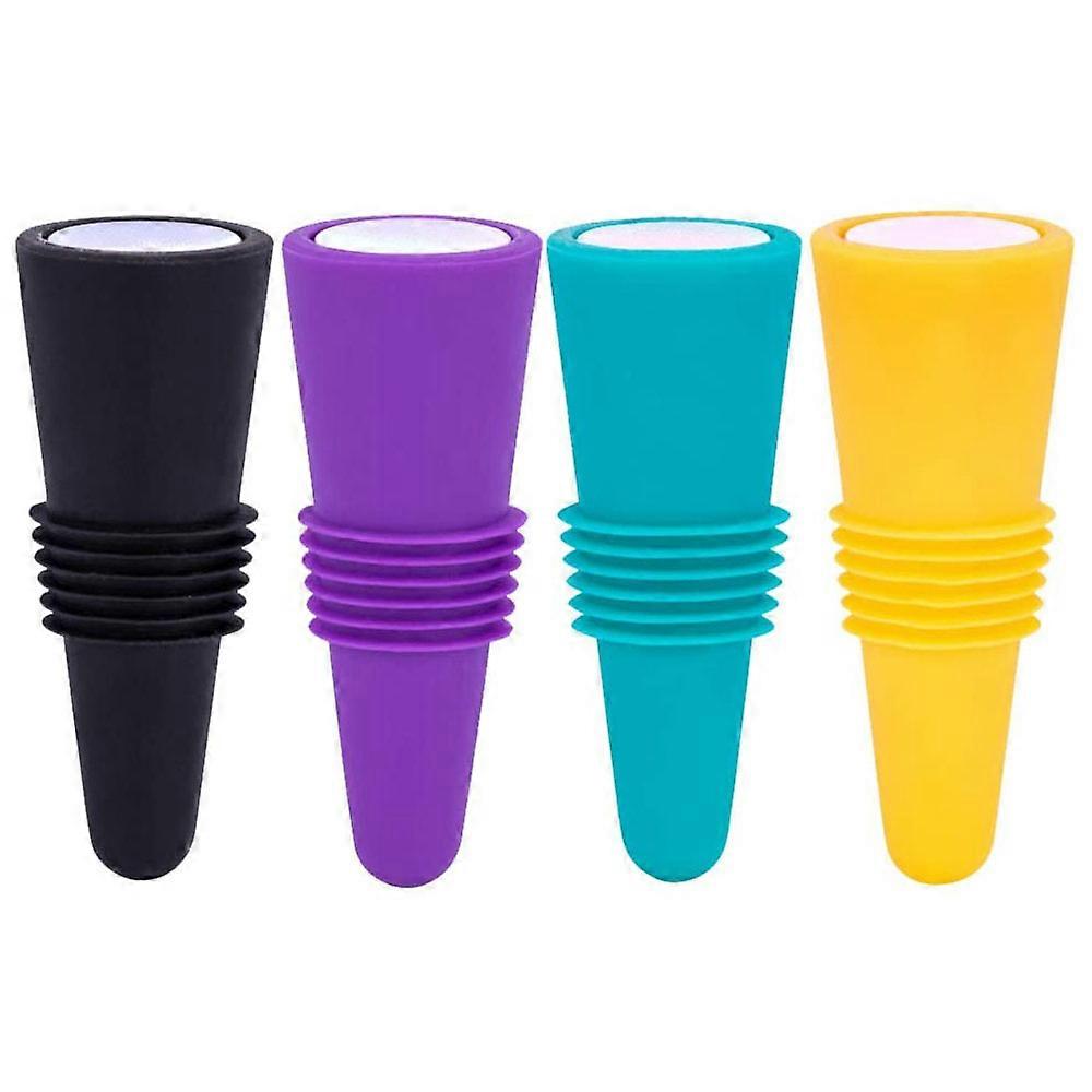 Wine Stoppers - Beverage Bottle Caps, 4 Colors