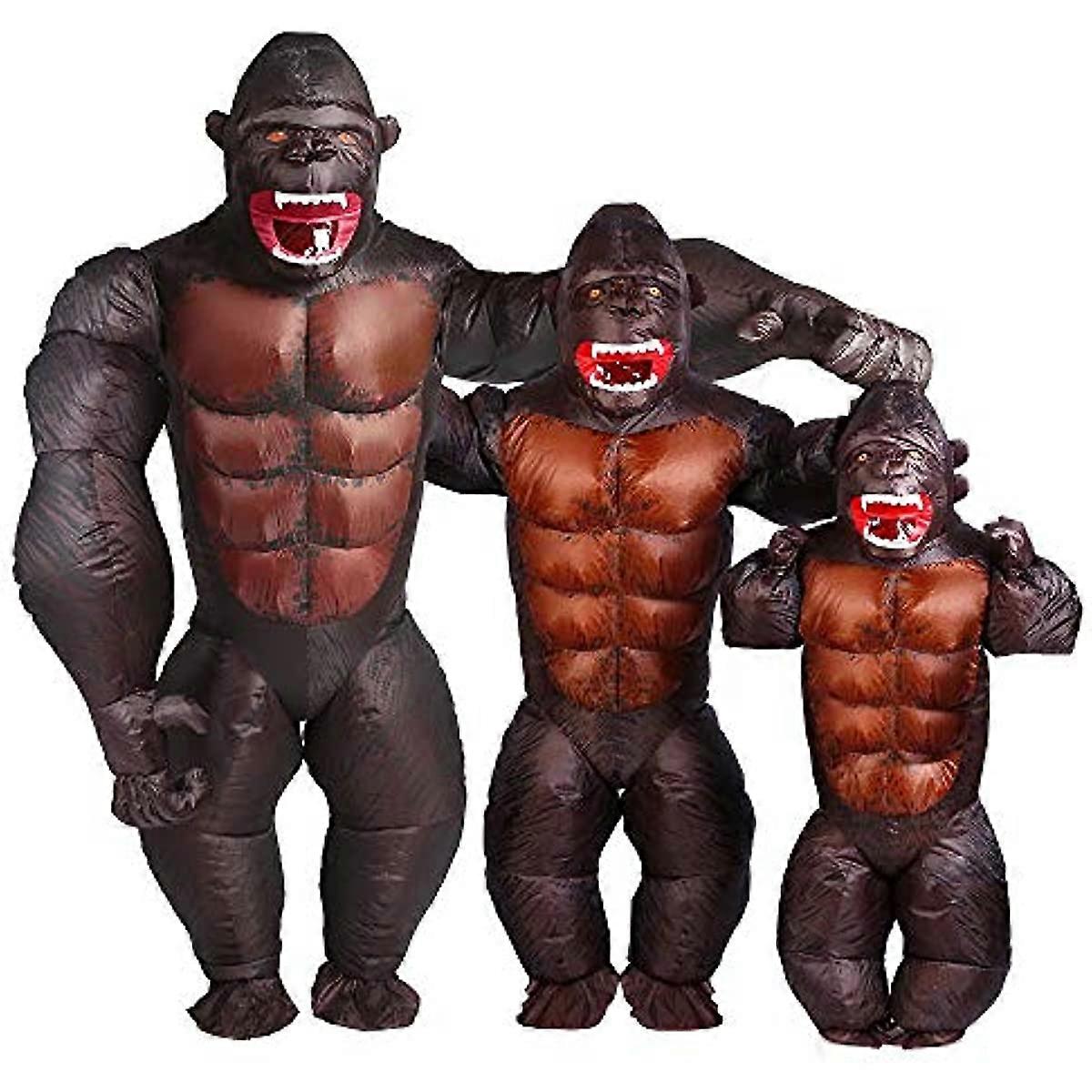 EraSpooky Gorilla Halloween-kostuum voor volwassenen Realistische woeste chimpansees cosplay-pakken voor heren EraSpooky Gorilla Halloween-kostuum voor volwassenen Realistische woeste chimpansees cosplay-pakken voor heren