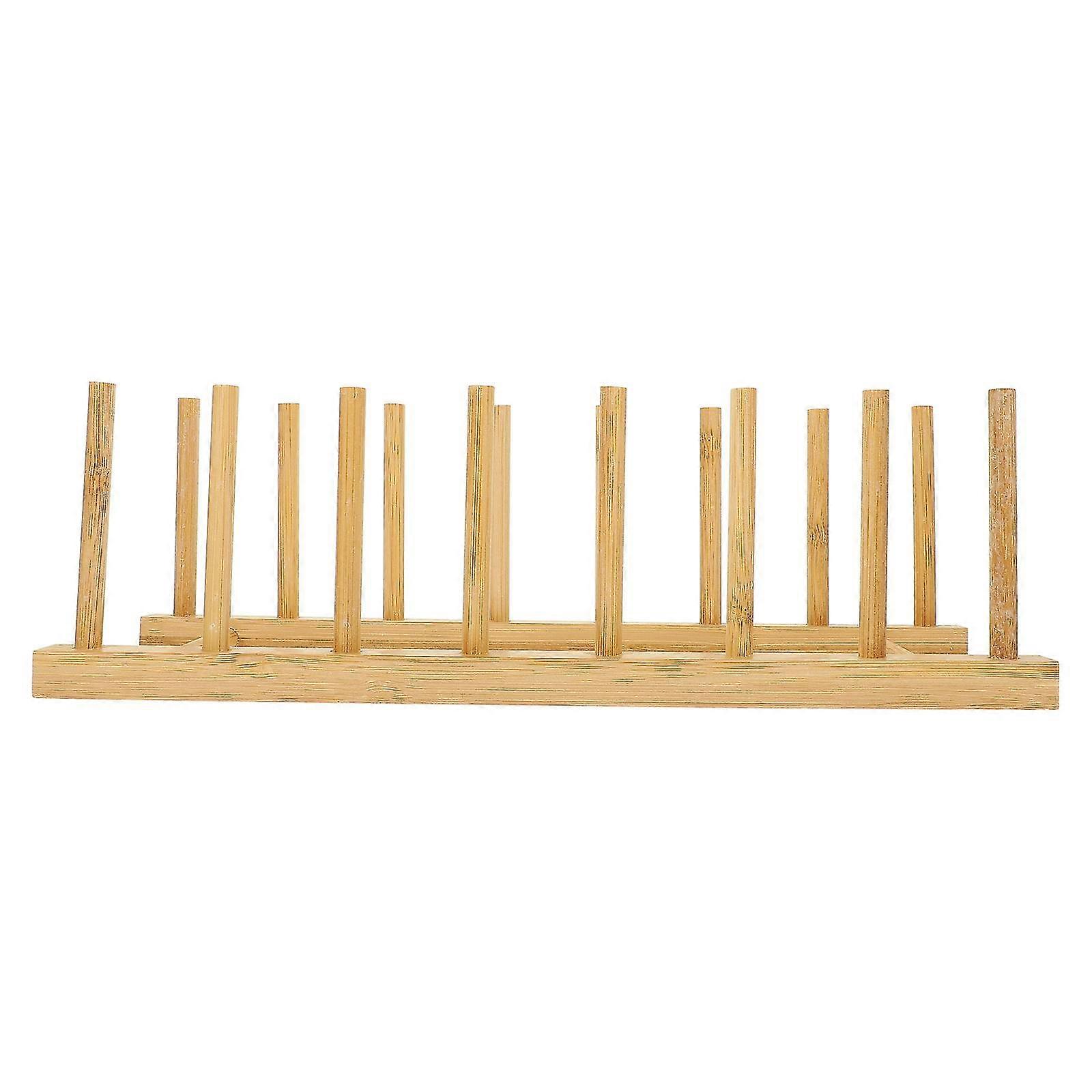 Bamboo Dish Holder Kitchen Plate Holder Multi-use Bamboo Rack Kitchen Drying Rack