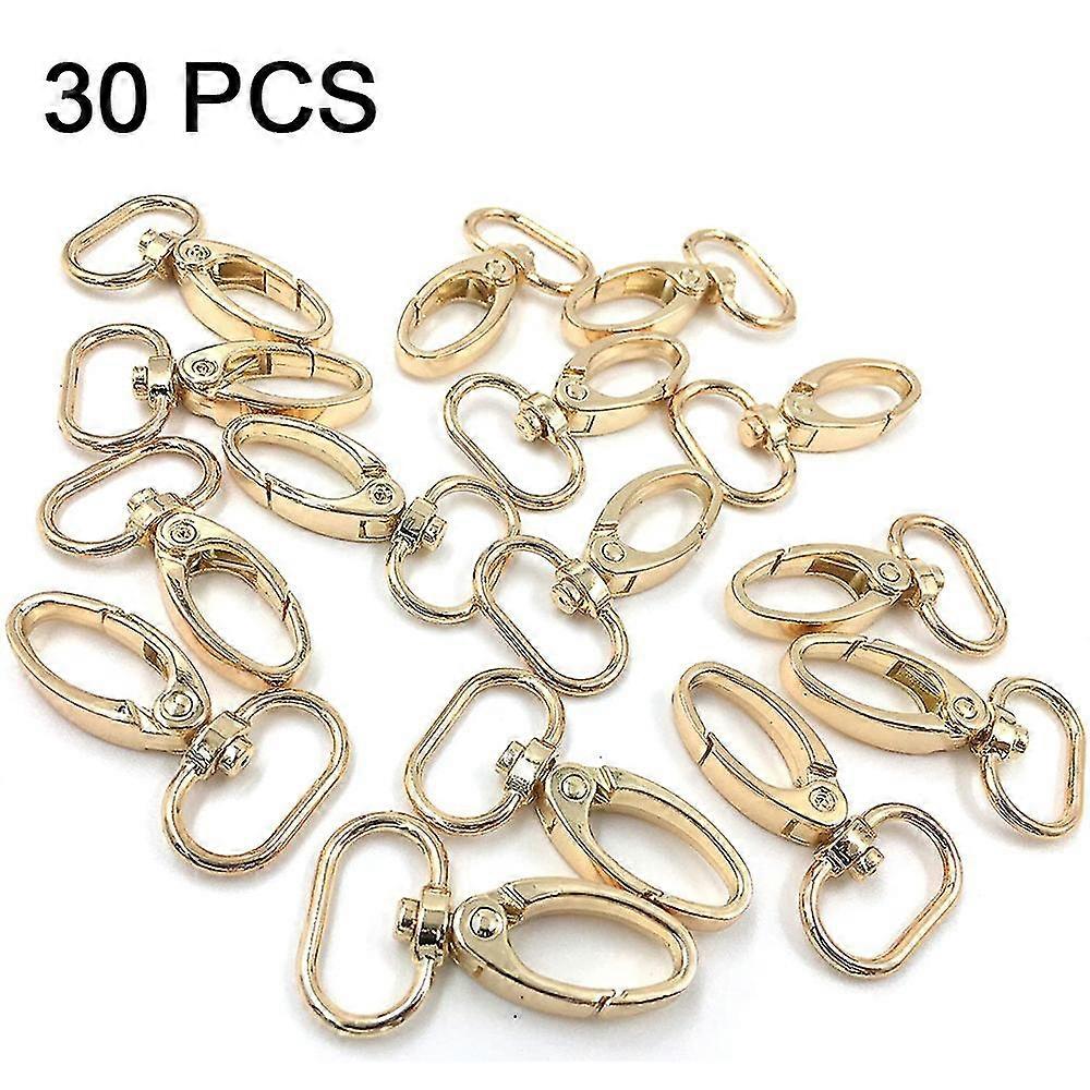 30 Pcs 25 Mm Inside Diameter Oval Ring Lobster Clasp Claw Swivel For Strap Push Gate Lobster Clasps Hooks Swivel Snap Fashion Clips