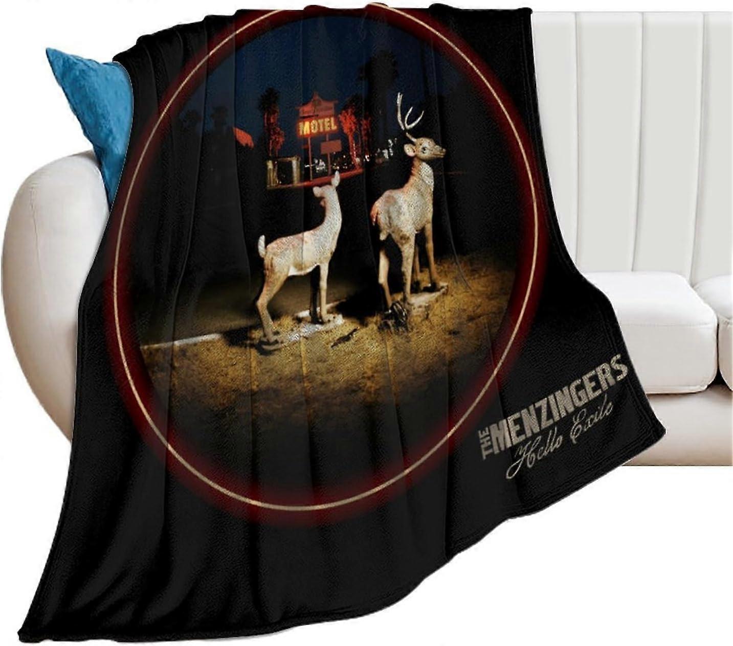 O cobertor Menzingers cobertor de lã macio, leve e quente adequado para sofá quarto cama decoração de acampamento