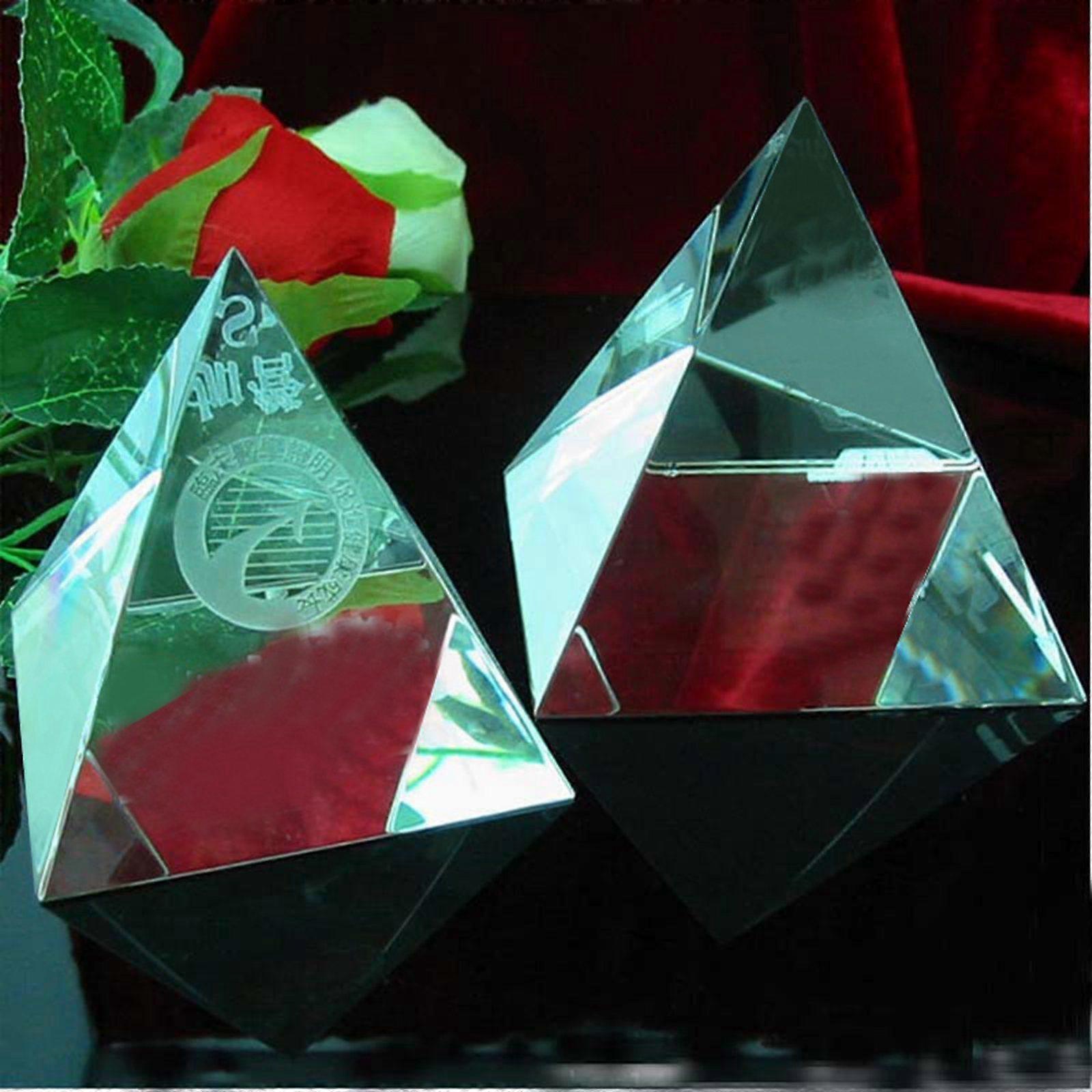 50mm Crystal Pyramid  Paperweight Quadrangular Experiment Instrument