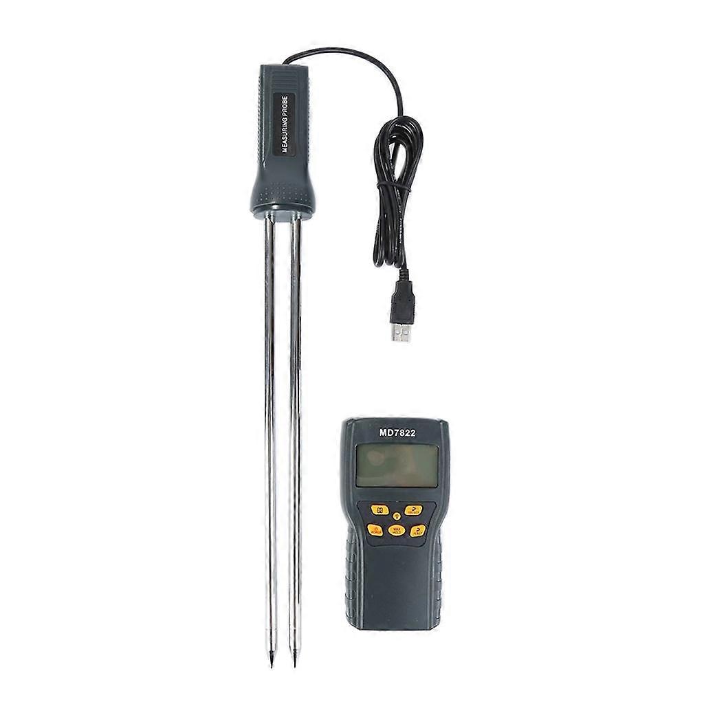Digital Grain Rice Corn Wheat Moisture Temperature Gauge Meter Tester Black