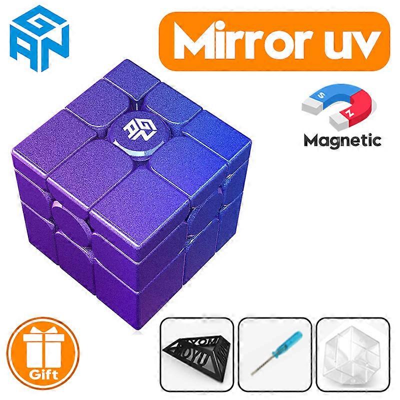 Cube Miroir Magnétique GAN 3x3 – UV Coated Violet – 48 Aimants – Cadeau Adulte Enfant