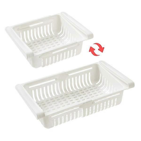 Organizer Storage Box Refrigerator Drawer Plastic Storage White