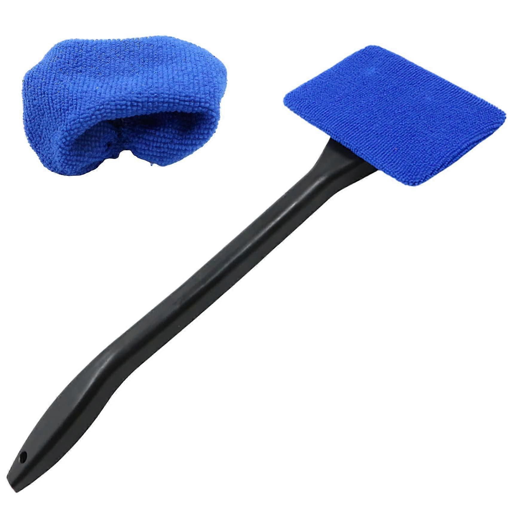 Car Windshield Glass Cleaner Brush - 39cm With 2 Replaceable Washable Microfiber Pads