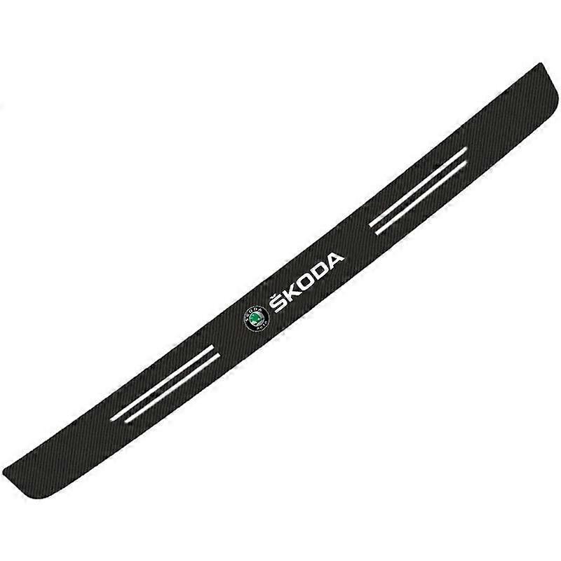 4pcs Carbon Fiber Car Door Threshold Protection Sticker For Skoda Octavia Fabia 1 2 Rapid Yeti Superb A5 A7 Decals Accessories Vehicle Decor Accessory