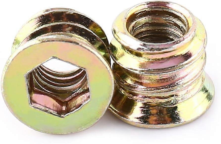 Pack of 20pcs M6/M8/M10 Zinc Alloy Threaded Hex Nut, Zinc Alloy Insert Nuts Assortment(M6*10mm)