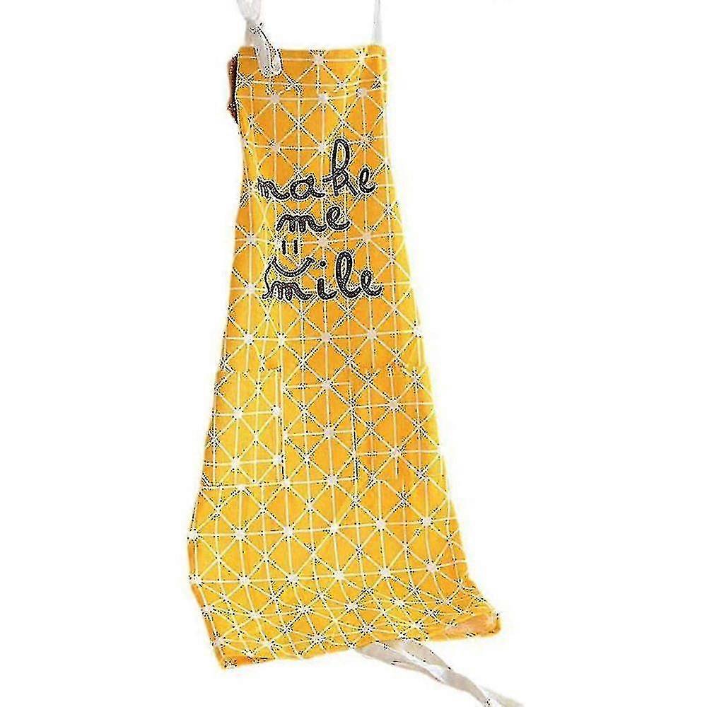 Cooking Apron Kitchen Apron,baking Apron With Pockets(1 Piece,yellow)