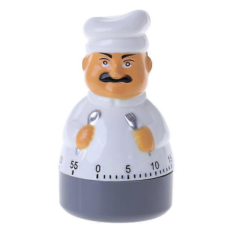 Cartoon Chef Timer Cooking Mechanical Alarm Sleep Reminder Clocks Kitchen Supply