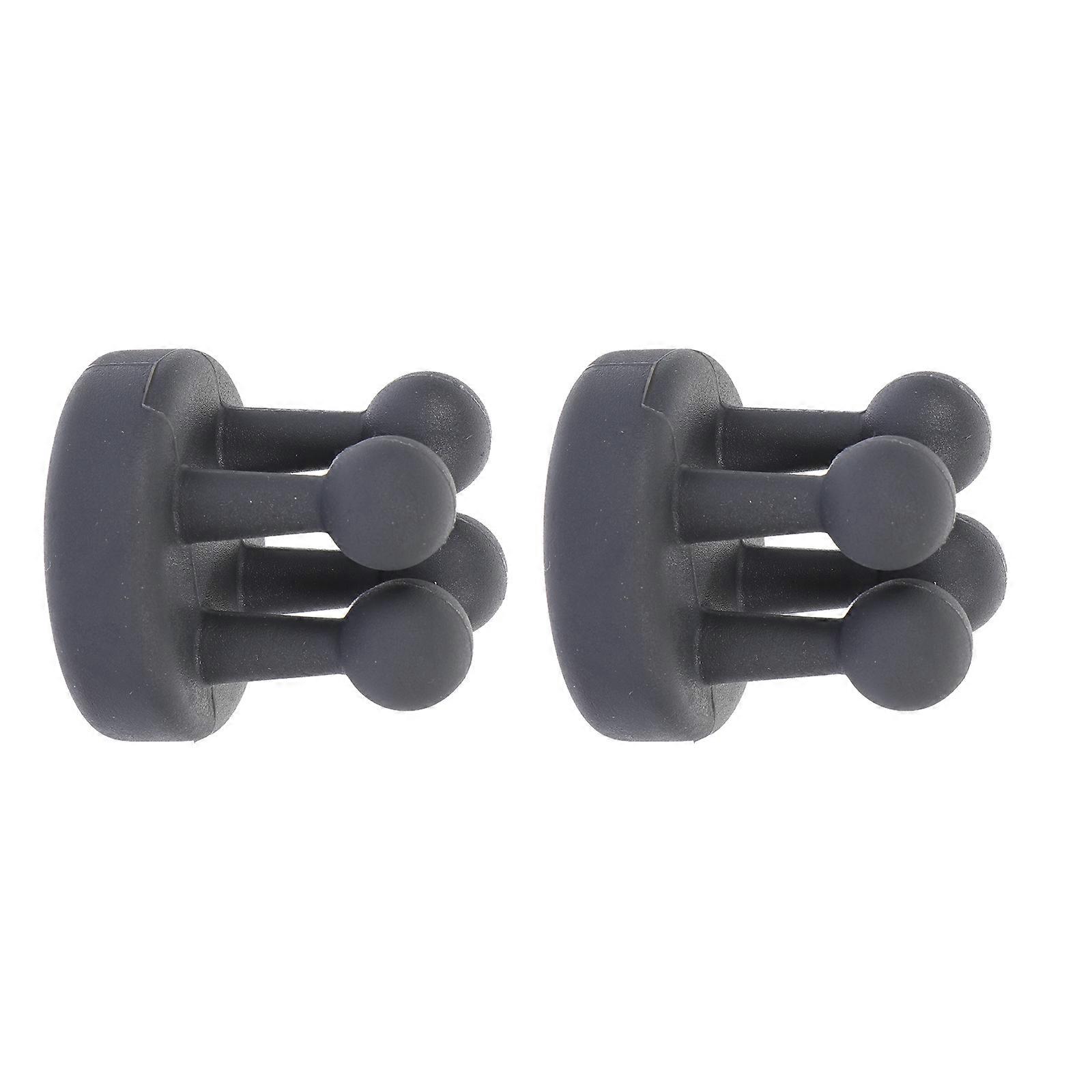 2pcs Multi-purpose Wall Hooks Non-punch Hooks Sundries Hangers (Black)