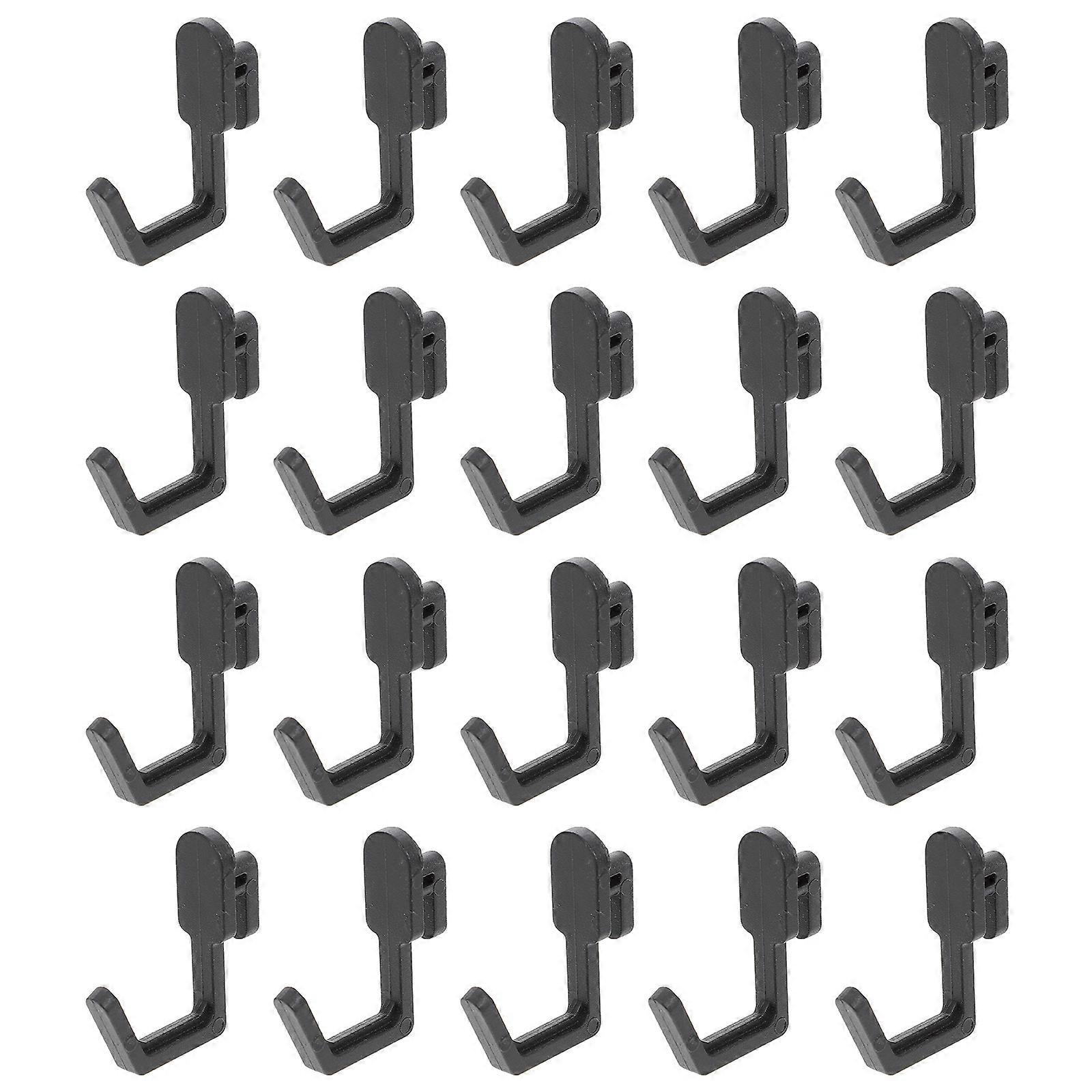 20pcs Peg Board Hook Plastic J Style Display Hook Shelf Hanger Supplies