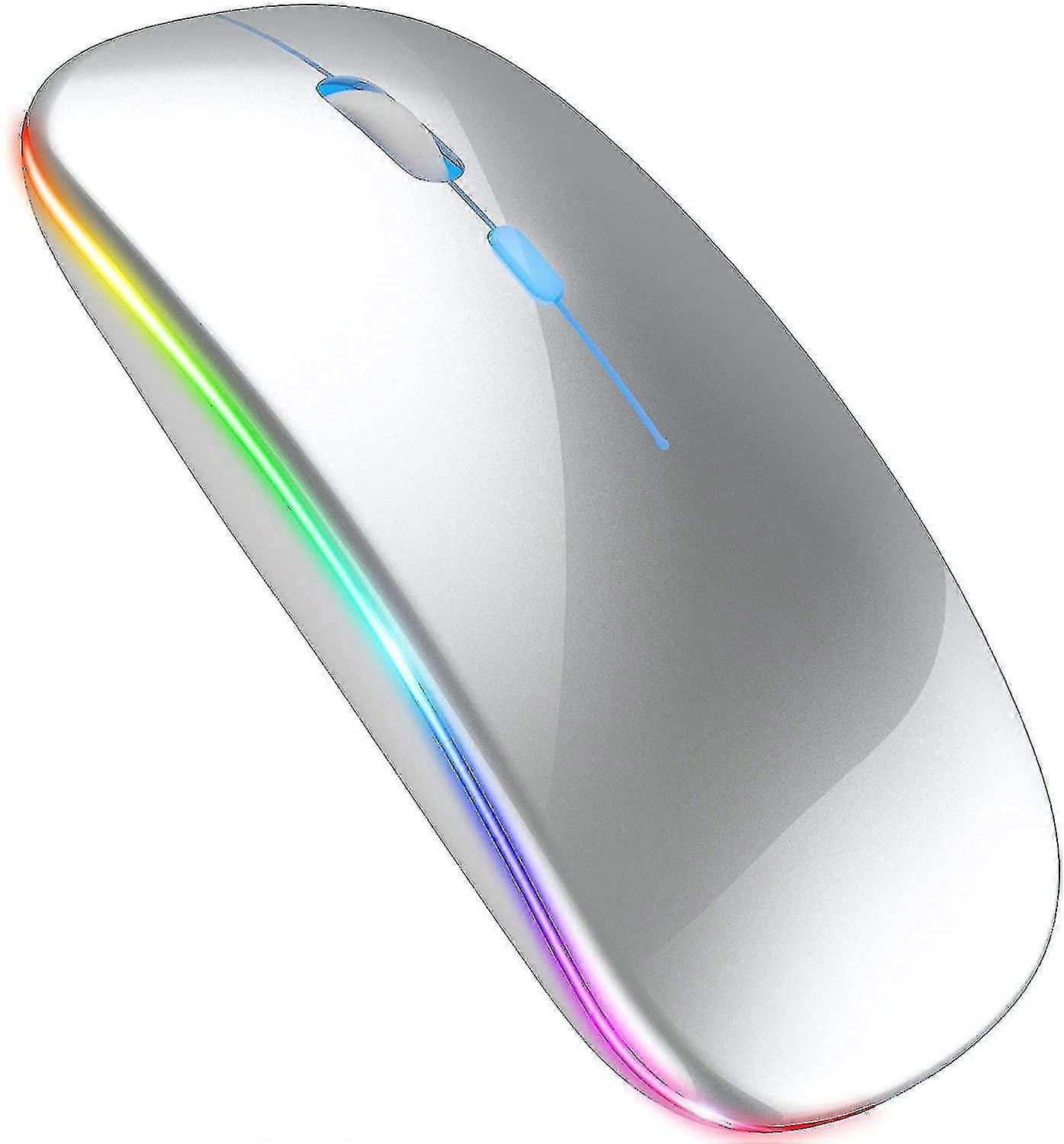 Bluetooth Mouse For Ipad,wireless Mouse For Macbook Air/mac/pc/laptop (silver)