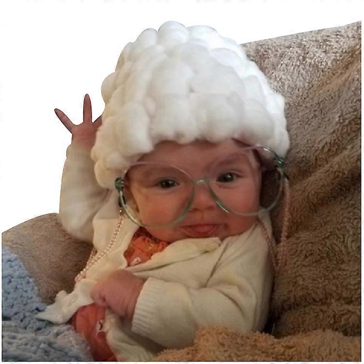 Creative hats for babies and toddlers, little old lady-shaped headgear, cute newborn photo props