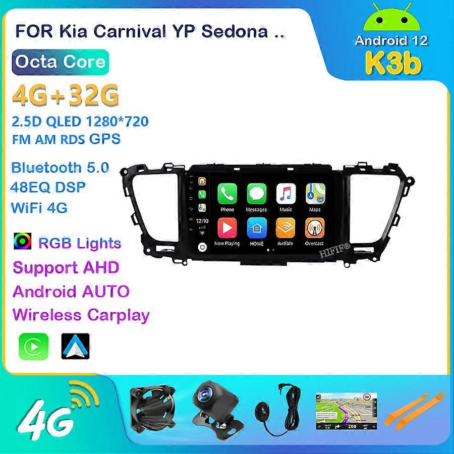 για το Kia Carnival YP Sedona 2014 - 2020 Ραδιόφωνο αυτοκινήτου Συσκευή αναπαραγωγής βίντεο πολυμέσων GPS No 2din 2 din Android 12 6GB+128GB Carplay