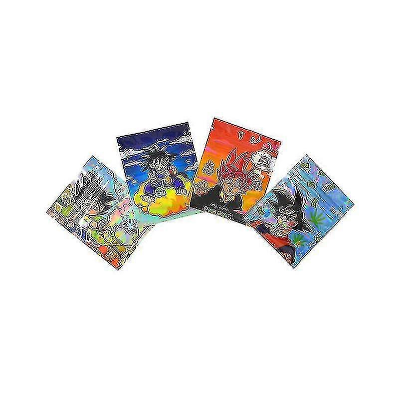7x9cm Wiederverwendbare Lebensmittelaufbewahrung Blätter Mylar Ziplock Beutel Wasserdichte Verpackung Cooki Transparente Tasche Kunststoff Druck Vorratstaschen-ykc-10pcs-Pattern9