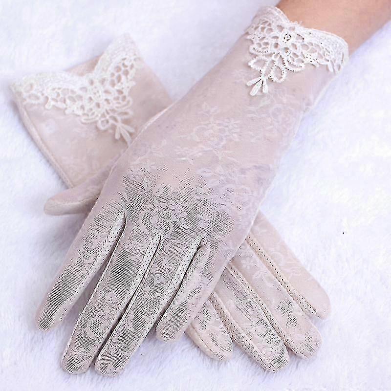 Sunscreen Gloves Women's Summer Thin Short Touch Screen Gloves