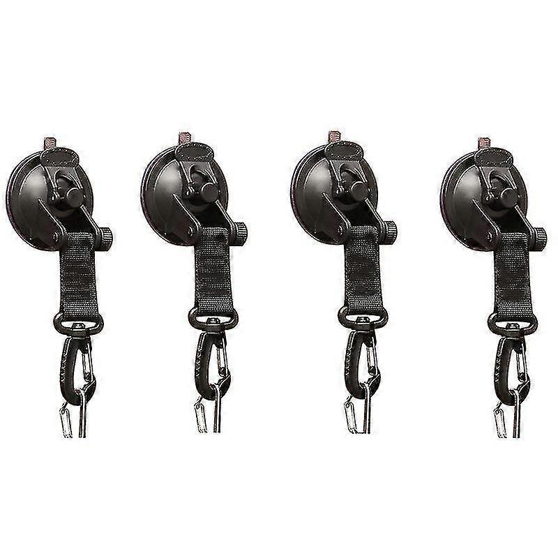 4pcs Powerful Suction Cups With Hooks Upgraded Car Camping Tie Down Suction Cup Camping