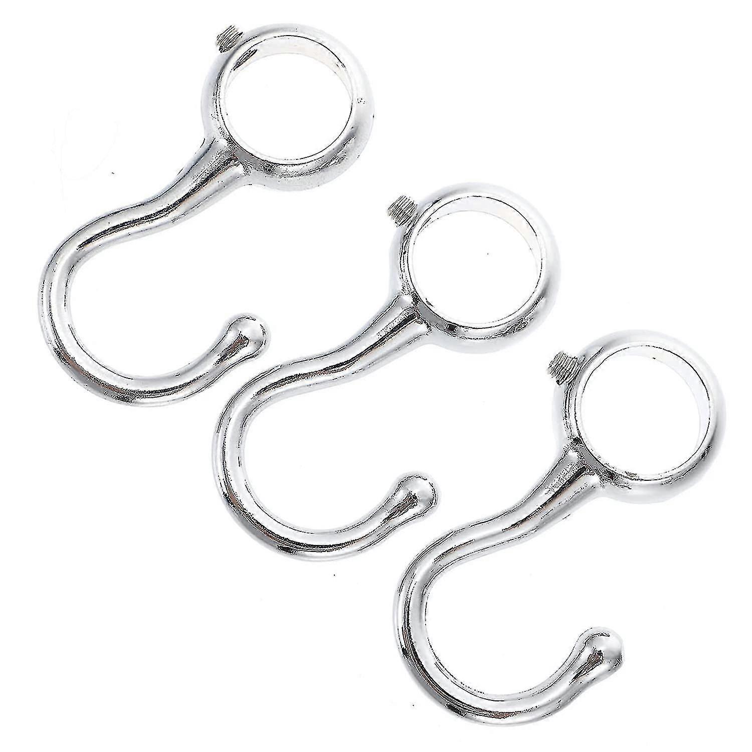 Table Hooks Hanging Clip Hooks Windproof Hooks Household Coat Hooks Hangers Laundry Bag Hooks (silver) (3pcs)