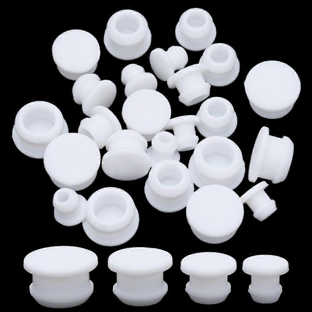 24PCS 4 Sizes Silicone Stoppers for Salt and Pepper Shakers 9/32 25/64 15/32 19/32 Inch Salt Plug Stopper Replacement Bottle Caps Reusable Round End C