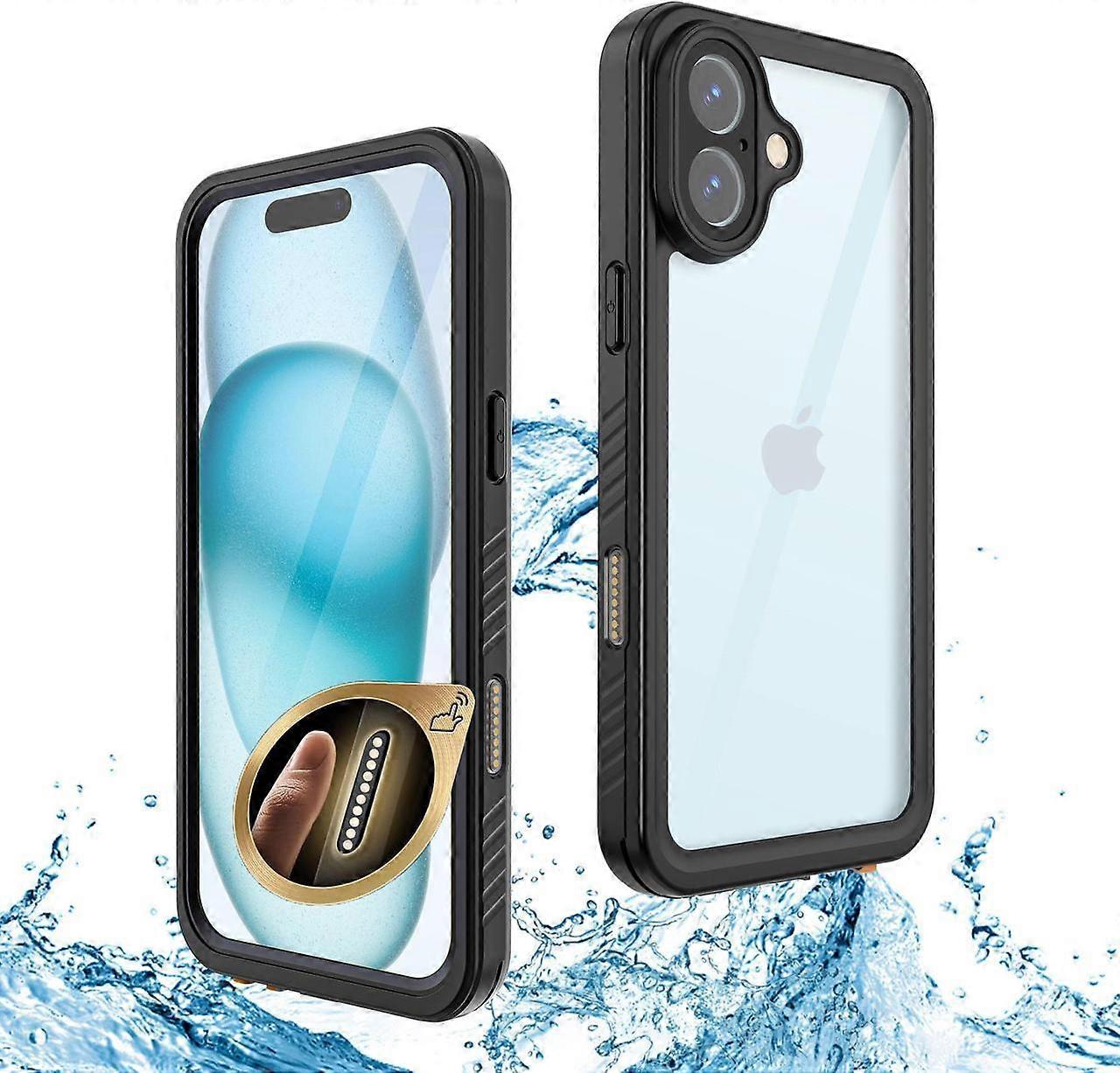 for iPhone 16 Plus Case Waterproof with Camera Control Capture Button, IP68 Underwater, Full Heavy Duty Protection, Built-in Screen Protector, Shockpr