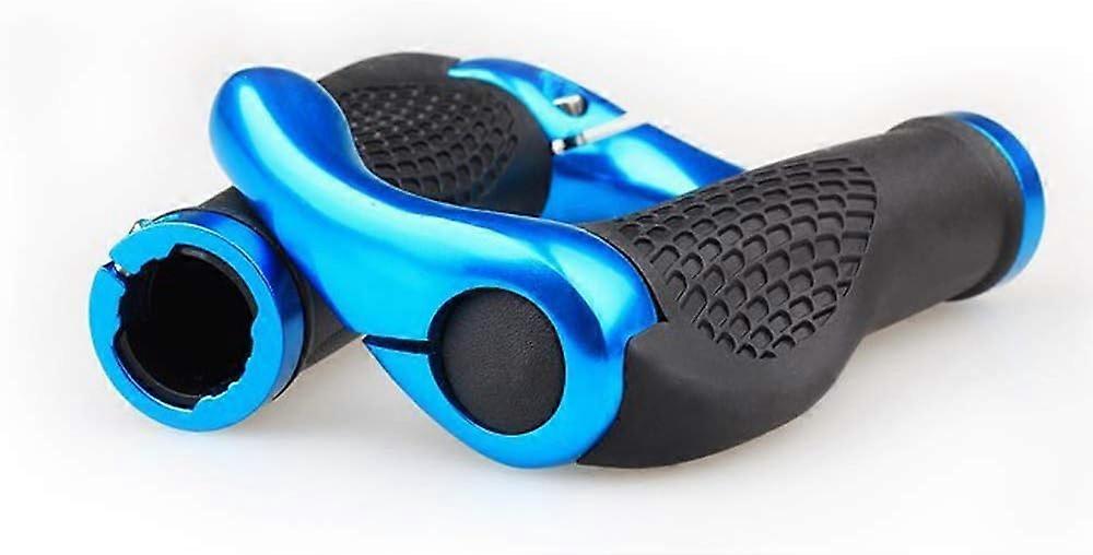 Bicycle Handlebar Grips, Ergonomically Designed Rubber MTB Mountain Bike Handlebar Grips with Bar End Angle, Comfort Protectors