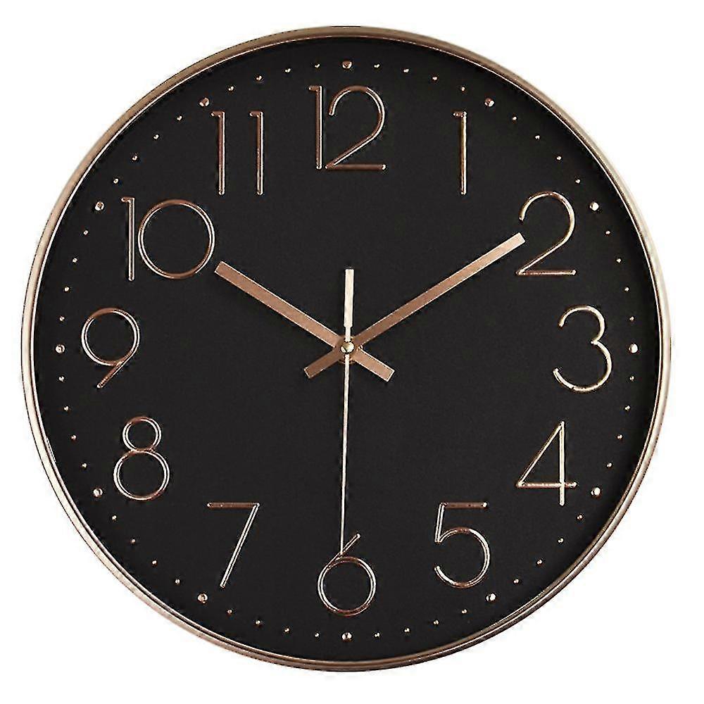 Wall Clock Silent Non Ticking Quality Quartz, Round Easy To Read
