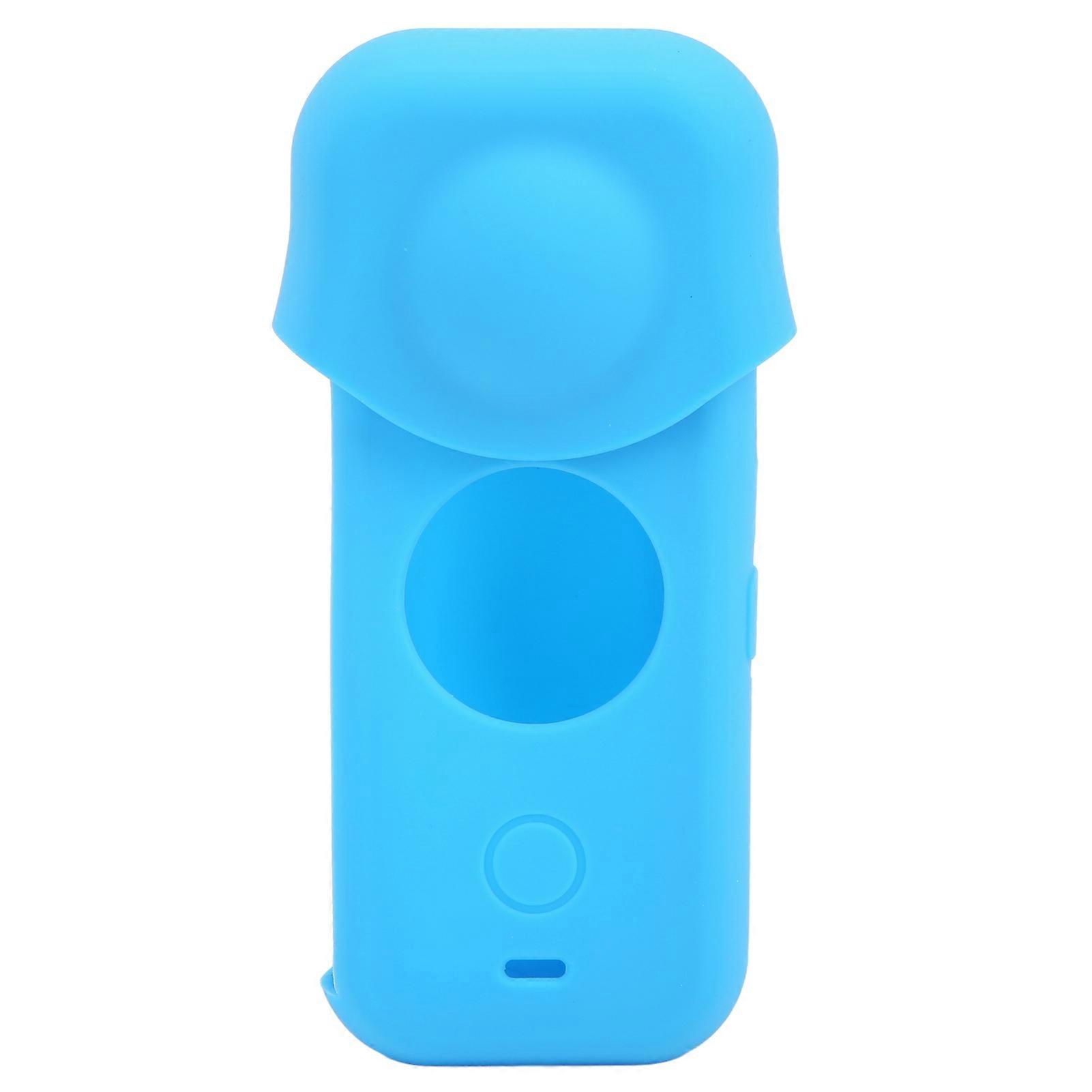 Protective Case for Insta360 One X2 Sports Camera, Professional Dustproof Silicone Action Camera Frame with Double Protection, Blue