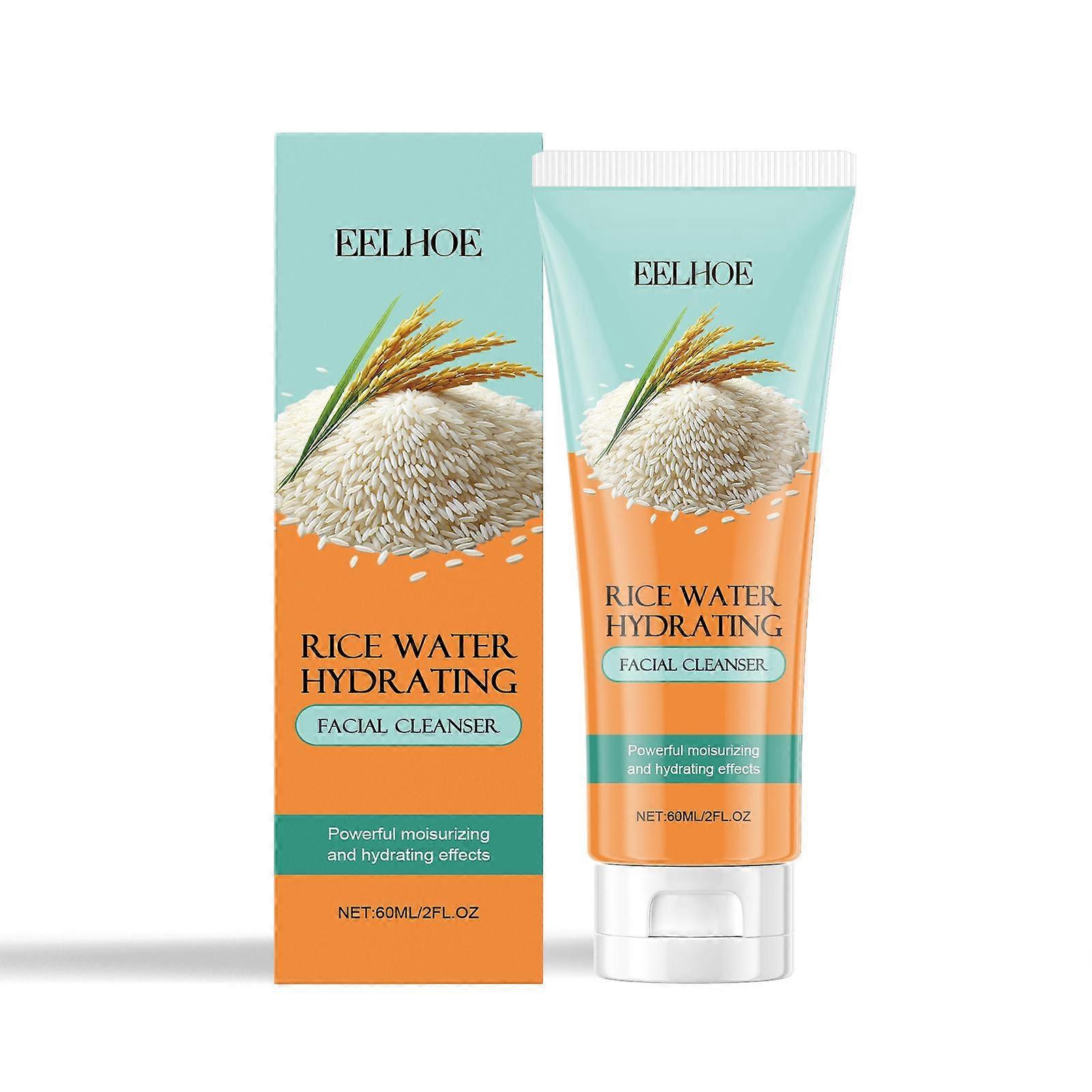 Le nettoyant au riz nettoie en douceur la peau du visage et hydrate le nettoyant apaisant et rafraîchissant pour le visage