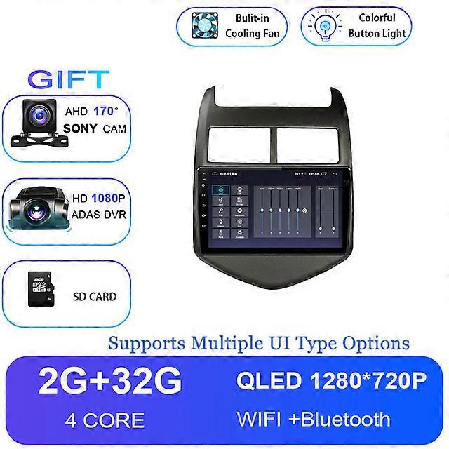 Android 12 per Chevrolet Aveo 2 Sonic T300 2011-2015 Autoradio Lettore multimediale Navigazione GPS 2Din Autoradio CarPlay DVR 2 DIN