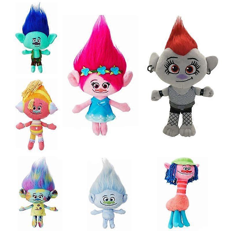 Dreamworks Trolls Peluche 30 Cm: Poppy Con Vestito Arcobaleno, Giocattolo Morbido Per Bambini
