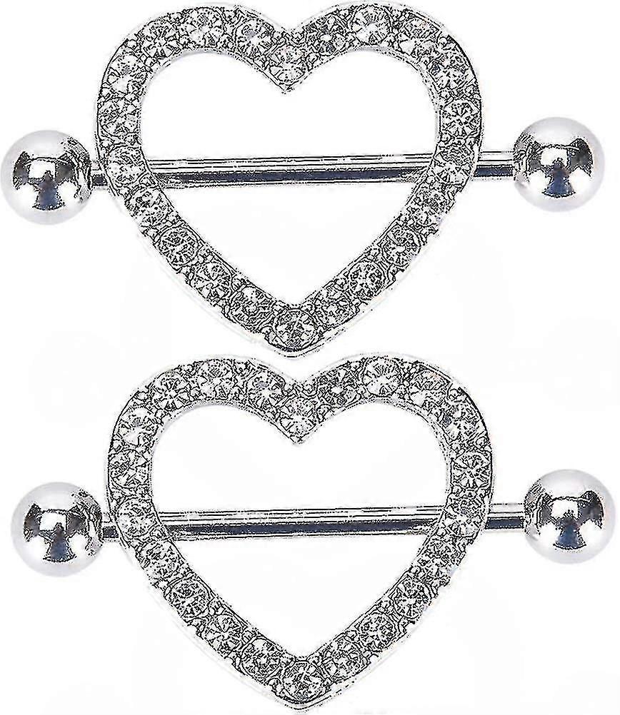 حلقات حلمة القلب 316l الفولاذ المقاوم للصدأ ثقب الحلمة الحديد 14G طبقتين هونج كونج