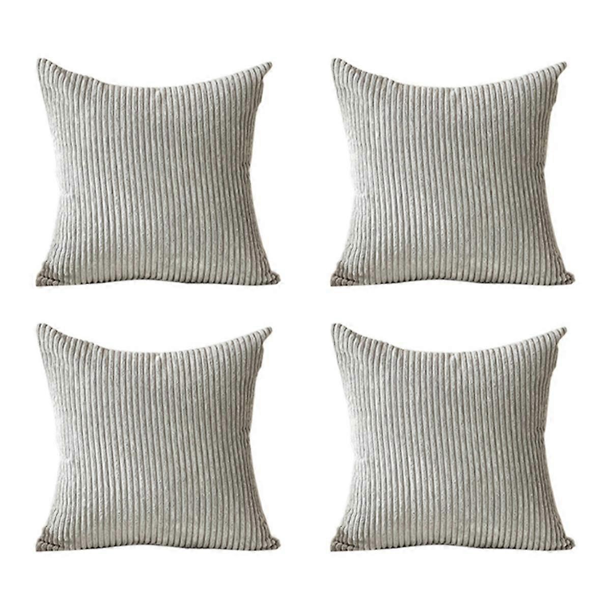 Set of 4 Soft Corduroy Modern Design, Mix and Match with Your Home Decor, Pillow Insert Not Include