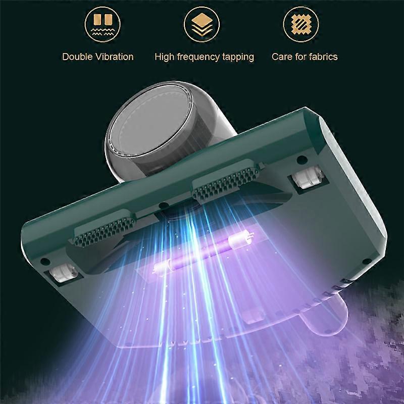 Low Noise Household Small Mite Remover Handheld Wireless Charging UV Mite Remover Bed Vacuum Cleaning Machine White